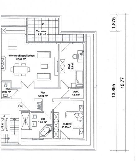 Luxus-Penthouse mit A+ Energiebilanz, Klimaanlage & Restgewährleistung bis 2027 – Grundriss