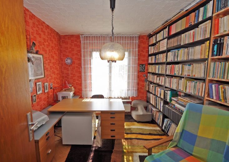 Giessen-Schwanenteichviertel'de 2 aileli ev - merkezi ve sakin, seçkin konum – EG-Bibliothek