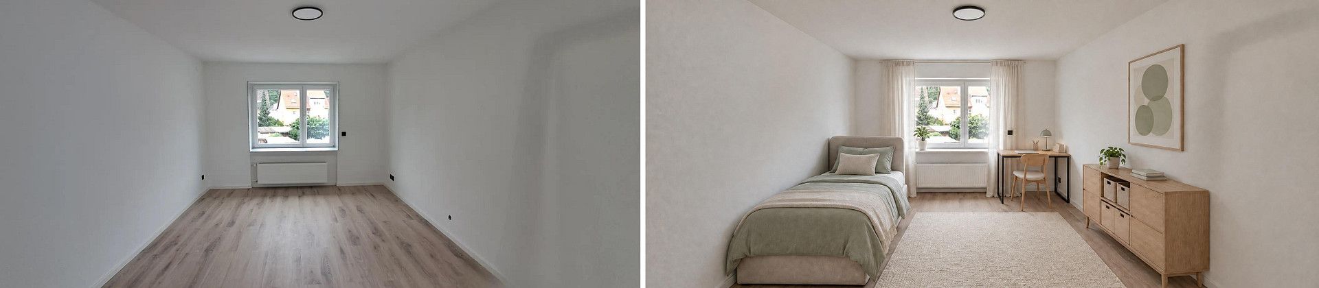 Świeżo wyremontowane/odnowione 3-pokojowe mieszkanie w Gaggenau-Ottenau – KI Möbliertes Beispiel