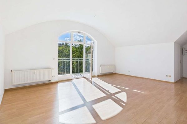 Ambiance loft à Plauen : appartement d’une pièce avec balcon orienté sud