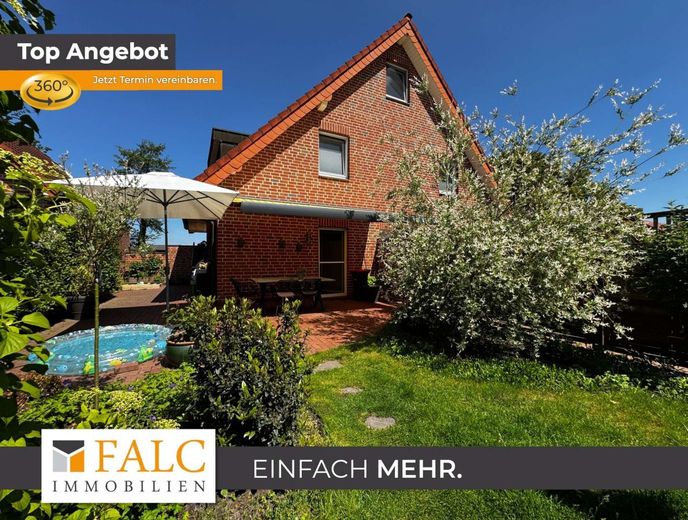 Appelhülsen - 5 Zimmer Doppelhaushälfte mit Garten und Carport – Außenansicht