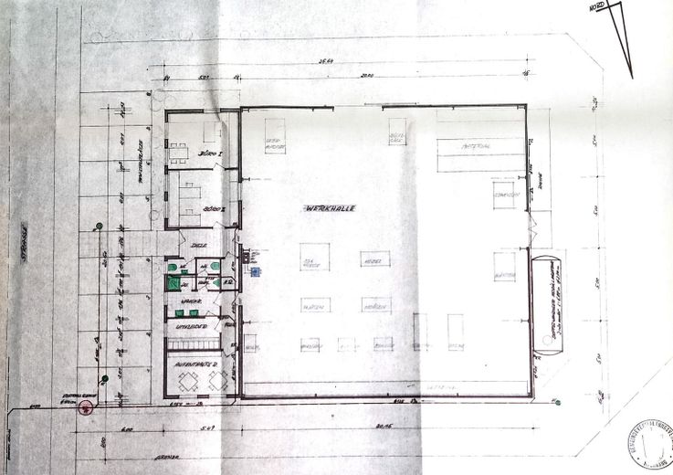 Grundriss Halle Waldrems