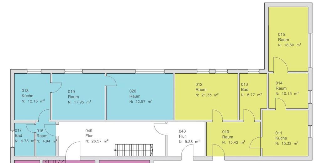 Grundriss 2te und 3te WE EG