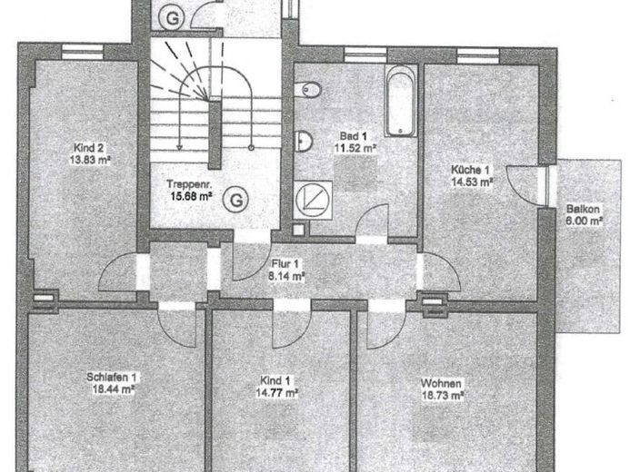+++ Top geschnittene 4 - Zimmerwohnung mit Balkon +++ – Foto 1