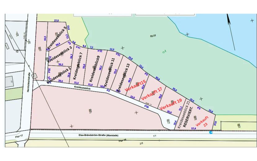 Seegrundstück LK Cuxhaven ca. 970 m² 1. Reihe, Panorama-Seeblick, 1a-Lage von 21745 Hemmoor – Grundstücksliste Verkaufsstand