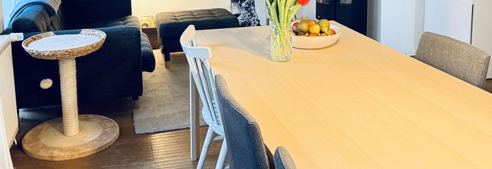 Wohnküche mit Kamin