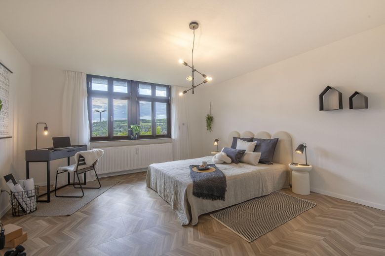 Schlafzimmer mit Festungsblick