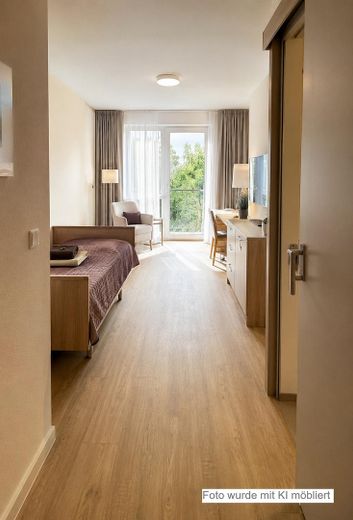 sorglos investieren: Pflege-Apartment mit 4% anfänglicher Mietrendite und langfristigem Mietvertrag – Apartment mit KI bearbeitet