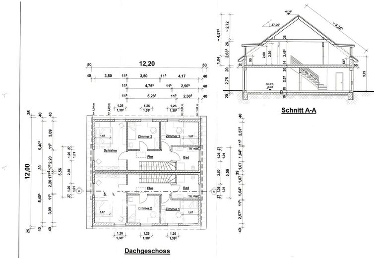 Neubau in Planung: Moderne Doppelhaushälfte in Top-Lage Prisdorf – Grundriss DG