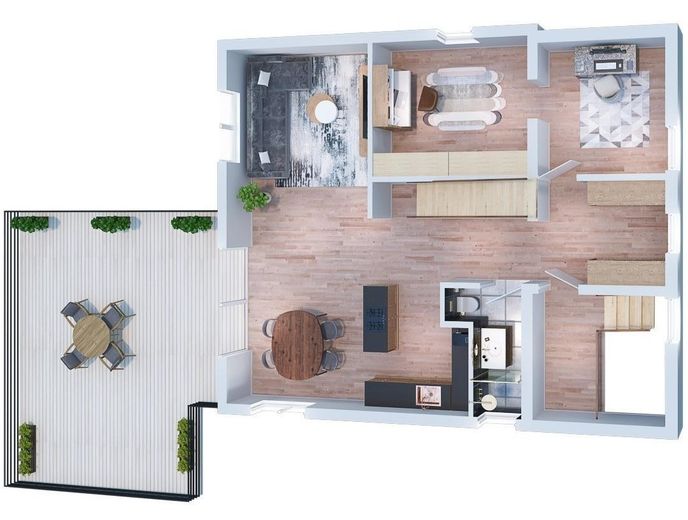 Grundriss OG mit Terrasse