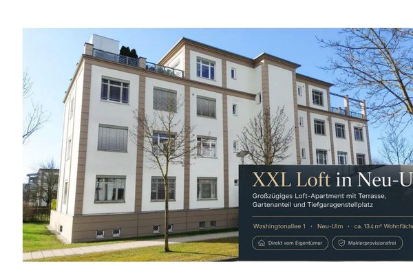 XXL-Loft mit 134 m² Wohnfläche, Terrasse & Privatgarten
