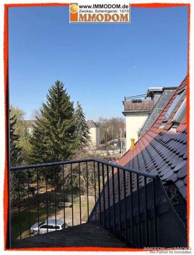 3-Zimmer-Wohnung in Zwickau-Nordvorstadt, herrschaftliches Wohnen mit großer Wohnküche, Erker und 2 Balkonen! – Blick vom 2. Balkon