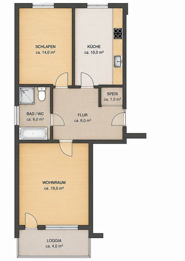 Appartamento di 2 locali con loggia e bagno con luce naturale | libero da settembre 2026 – Foto 11
