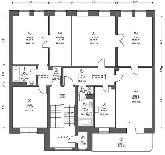 Beide WE Einzelgrundrisse