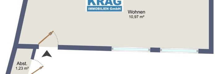 ++ KRAG Immobilien ++ Ideal für Singles ++ 1 Riesenraum ++ Stellplatz ++ Abstellraum ++ Küche ++