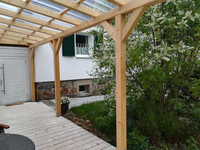 Modulhaus Verbindung Veranda