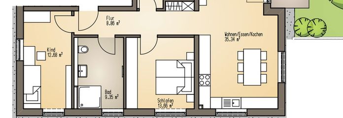 Erdgeschosswohnung 95 m²