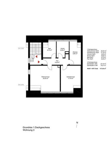 3-Zimmer-DG + ausgebauter Spitzboden mit Maisonette-Potenzial +++ provisionsfrei +++ – Foto 18