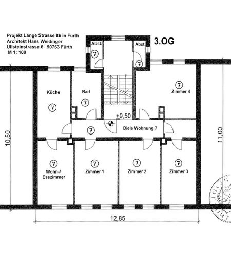 Light-filled old building apartment (5 rooms) by the city park - 4 spacious bedrooms and separate living room – Foto 3
