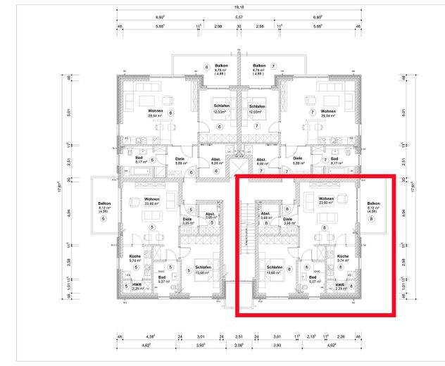 2-room first-floor apartment with elevator and balcony – Photo 15