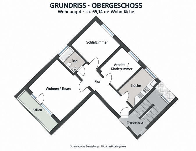 Helle 3-Zimmer-Wohnung mit Balkon, Einbauküche und Garage in Onstmettingen – Foto 8