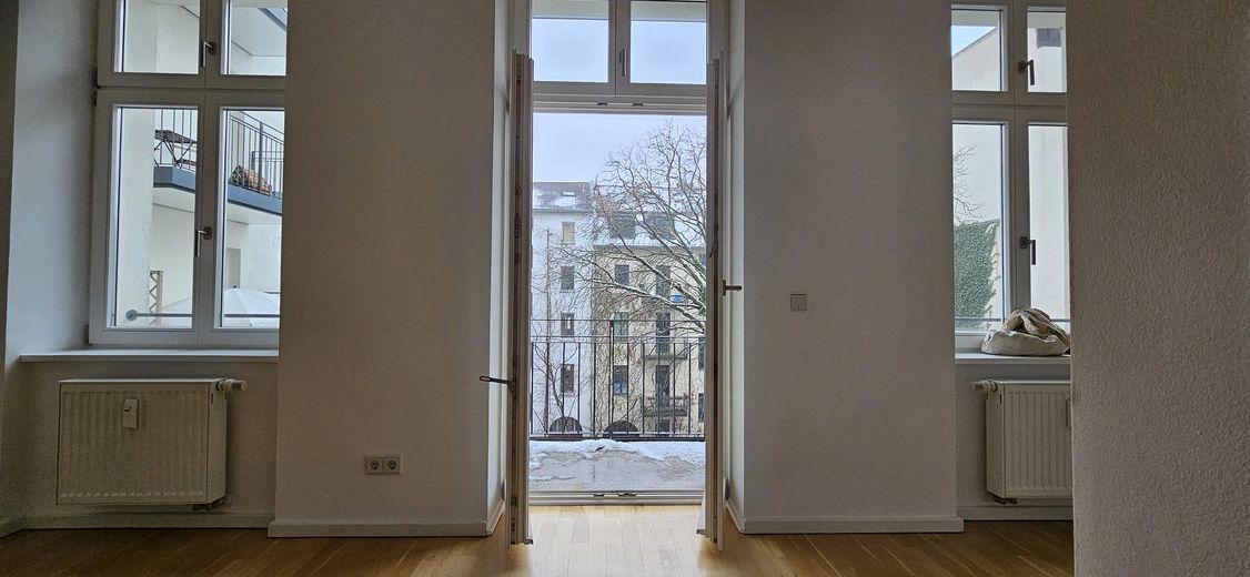 Blick aus der Wohnung