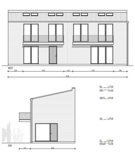 Planskizze Doppelwohnhaus