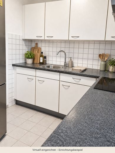 Licht 2-kamerappartement met inbouwkeuken, balkon en parkeerplaats in de ondergrondse garage – Küche 2 Beispiel