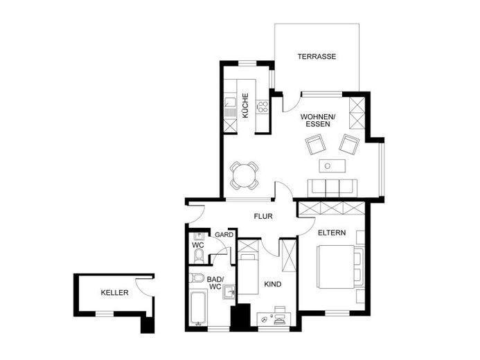 Kohlscheid – Gut vermietete 3-Zimmer-Wohnung mit Garten – फोटो 1