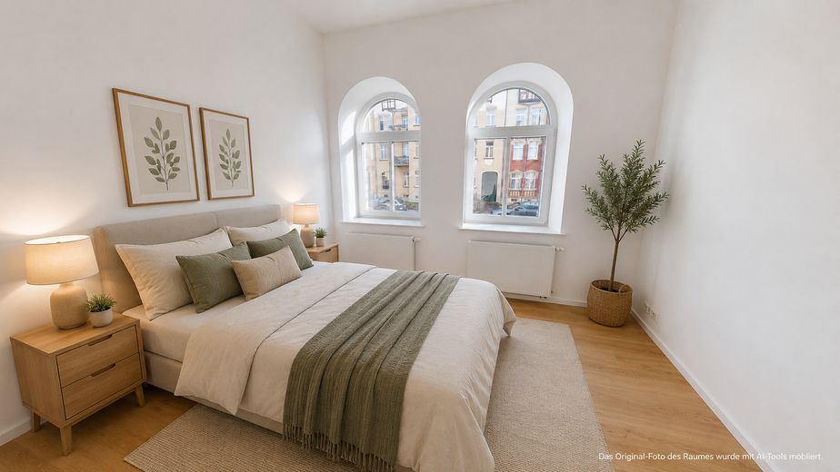 Schlafzimmer (AI-Möblierung)