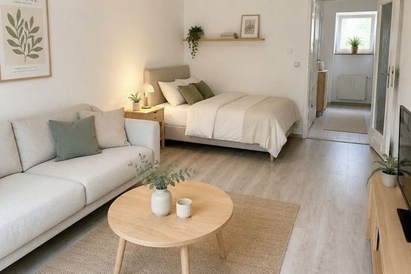 Modernes Apartment mit Garten, EBK, Terrasse & Blick ins Grüne