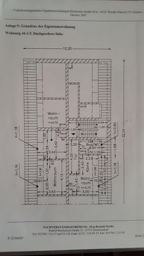 Grundriß: 2,5-Zi.-DG-Whg. 