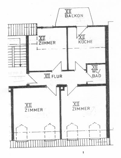 helle 3-ZKB in Neckarau mit Balkon – WG-tauglich – Grundriss