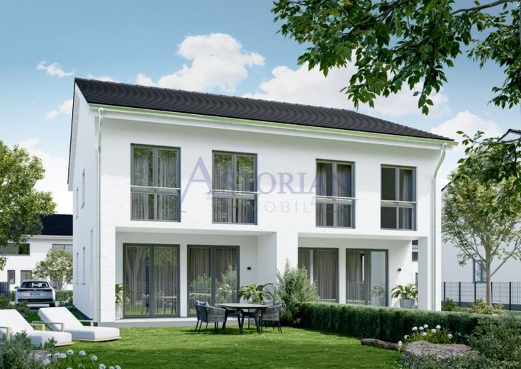 Ihre neue Doppelhaushälfte Typ 3A+3B im KfW 55-Standard mit unverbaubarer Sicht in Beelitz – Beelitz_Typ1_Gartenseite-2025-09-08_small-768x543