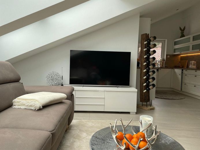 Offene Küche mit Wohnzimmer