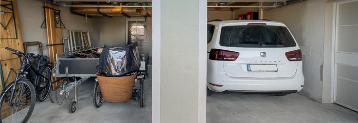 Doppelgarage mit Stauraum