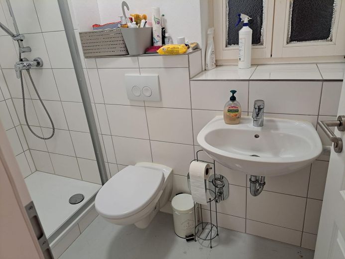 Gemütliche kleine Wohnung im Fachwerkhaus am Holzberg – Bad