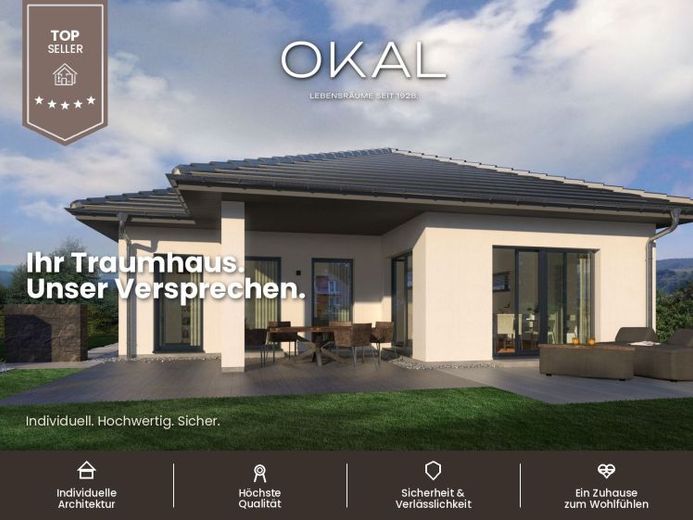 BUNGALOW OKAL z ogrzewanym piwnicznym mieszkaniem – Foto 1