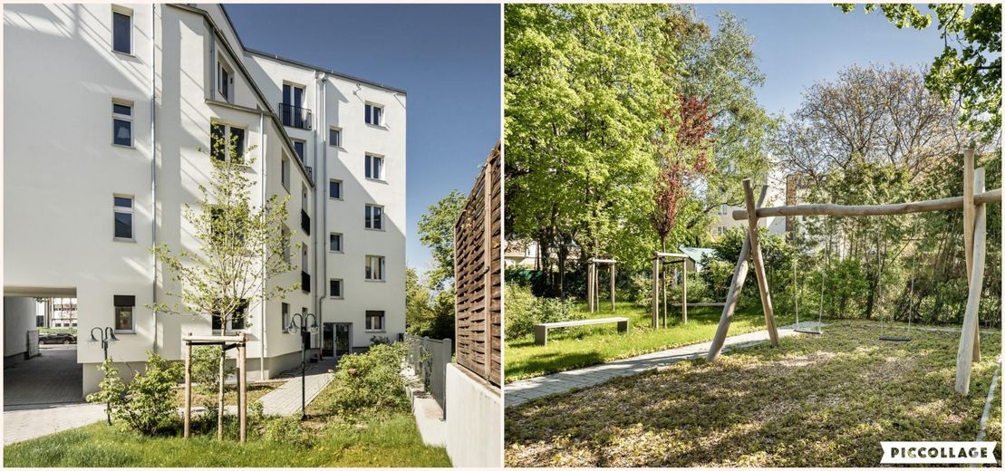 Hochwertige Neubauwohnung | Dachgeschoss | großer Südwestbalkon | voll möbliert – Innenhof