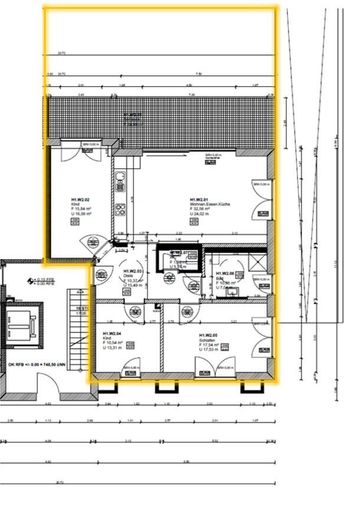 Grundriss mit Gartenanteil