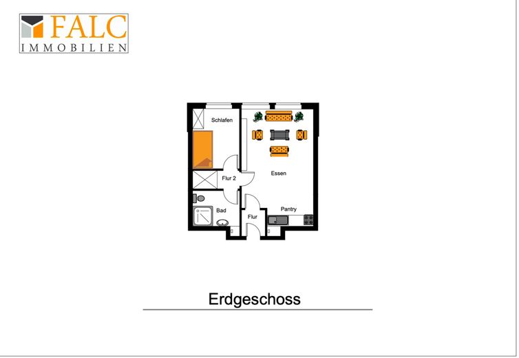 Attraktive Kapitalanlage: Gepflegte 2-Zimmer-Erdgeschosswohnung mit Garage in Essen-Altenessen – Grundriss