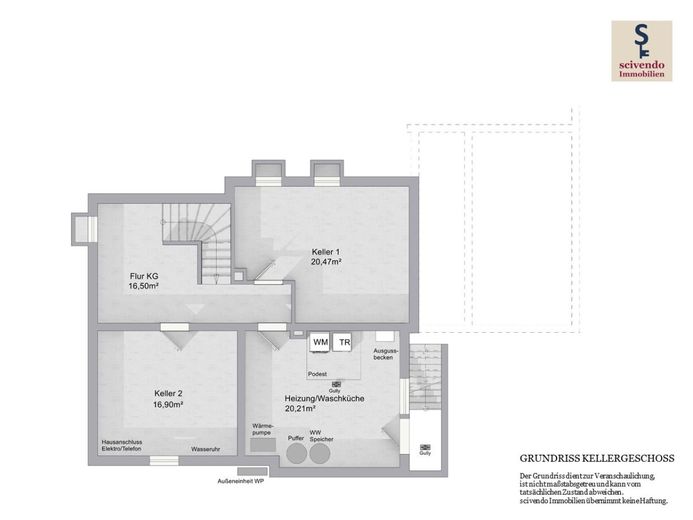 Charmantes Haus. Kernsaniert. Guter Preis. – 11- Grundriss Kellergeschoss