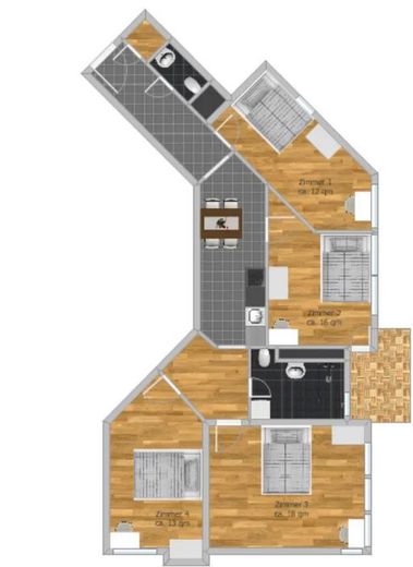 Gemütliches WG-Zimmer in guter Lage - München | Max-Kolmsperger-Straße 19 – Grundriss