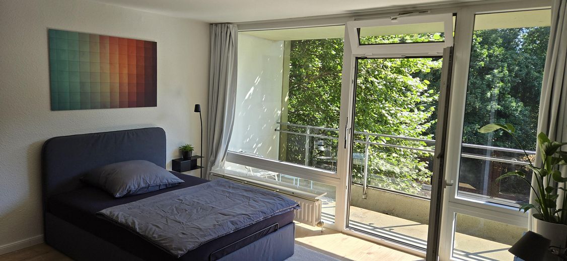 Modernisiertes 1-Zimmer-Apartment in Köln-Junkersdorf, SpoHo-nah – Loggia