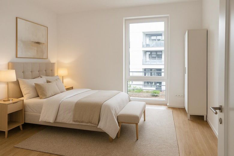 Moderne, großzügige 3-Zimmer-Wohnung in Hamburg-Borgfelde (Nähe St. Georg) zu vermieten – Schlafzimmer