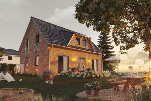 Country house charm meets a distinctive clinker brick facade