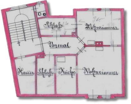 1 und 2 OG (Planung 1890)