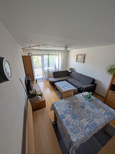 Ruhige 4-Zimmer-Wohnung, ohne Provision, von Privat, nahe Erholungsgebiet mit Südbalkon – Wohnzimmer