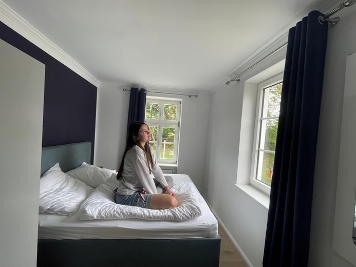 Schlafzimmer mit Seeblick 