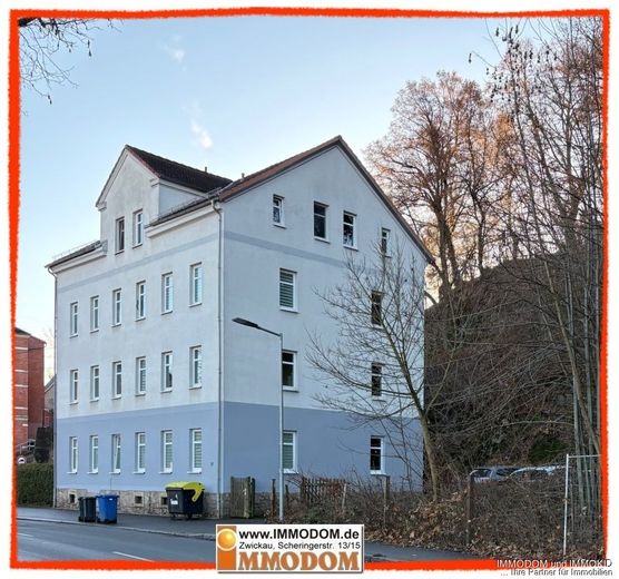 2-Zimmer-Wohnung mit schönem Bad in Wilkau-Hasslau, helle Räume, preiswert zu vermieten! – Hausansicht